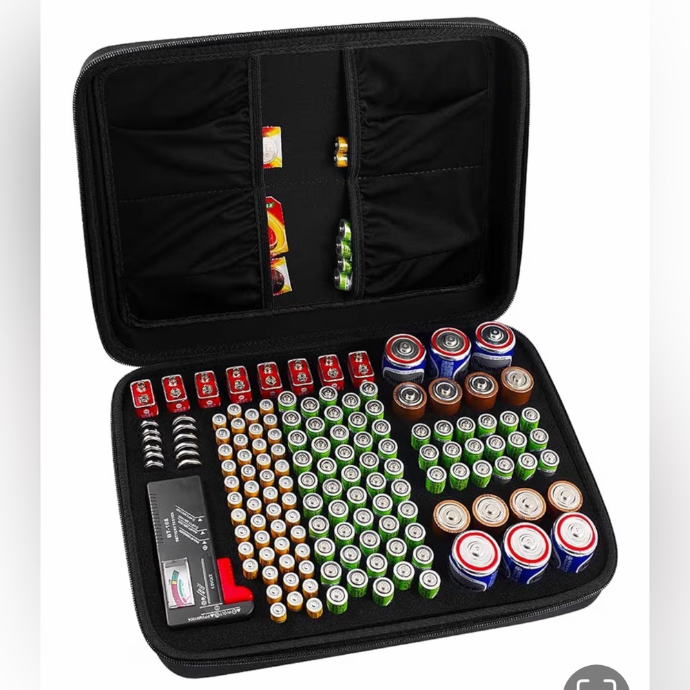 Battery Organizer Storage Case